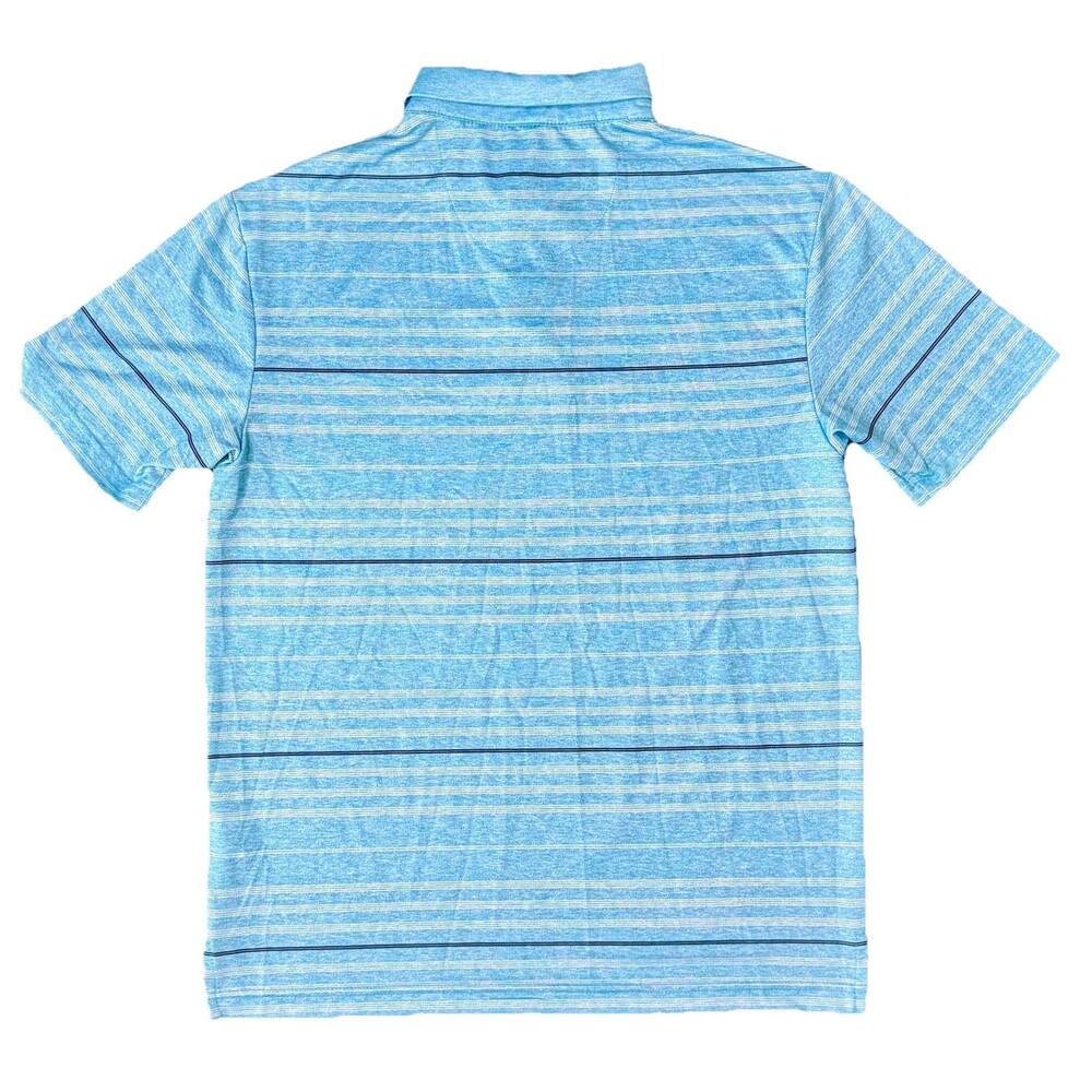 Ben Hogan Performance Golf Polo Men’s Small Blue Striped Short Sleeve Shirt - Picture 3 of 8